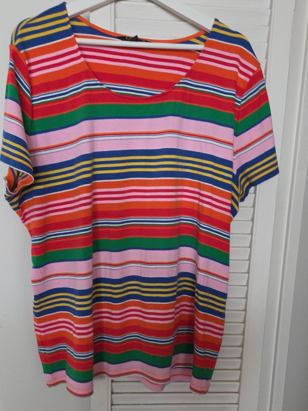 Ralph Lauren Multicolor Striped Scoop Neck Breathable Tee 3XL